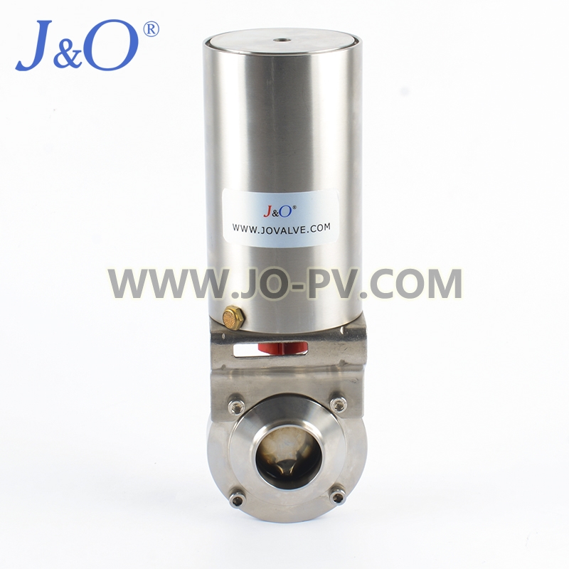 Sanitary Stainless Steel Pneumatic Butt Weld Butterfly Valve With Ss Actuator Jando Fluid 9776